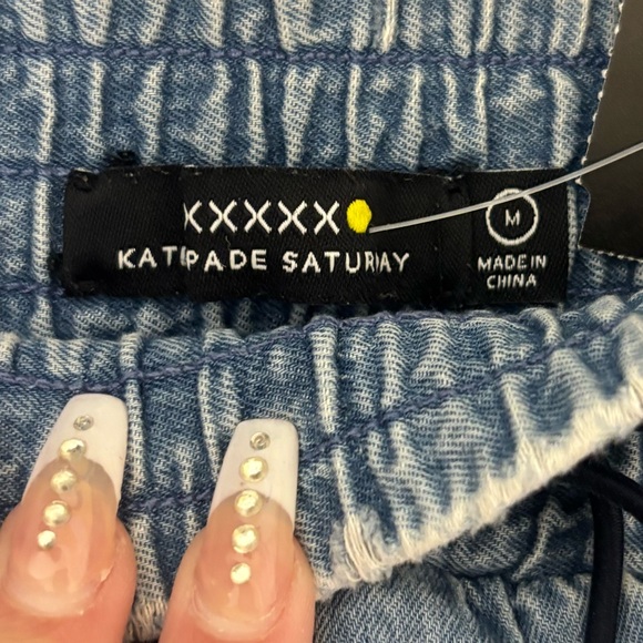 Kate Spade Elastic Waist Denim Mini Medium - Picture 3 of 3